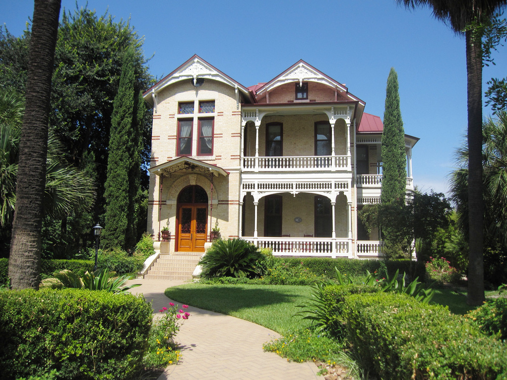Beautiful historical homes line the streets of the King William District in San Antonio