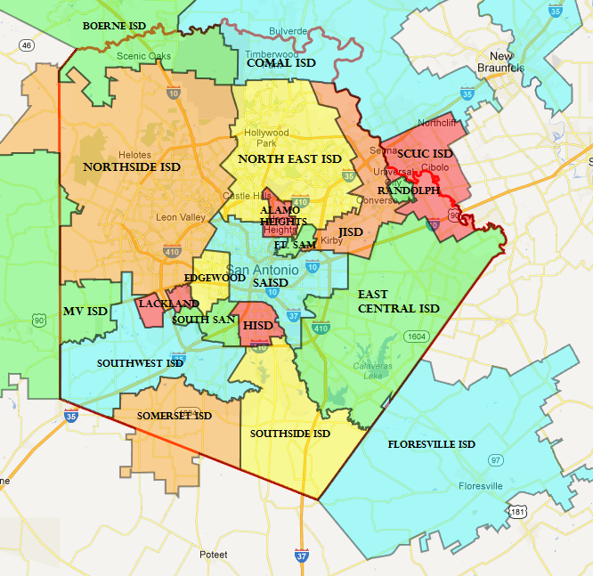 There are a number of school districts in Bexar County, but San Antonio Independent School District is one of the largest